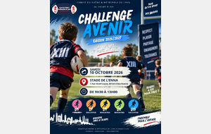 🏉⭐Challenge Avenir - Catégories U5 à U13 de 9h30 à 13h00 au Stade de l'Enna (Villeurbanne)
