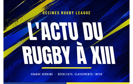 L'Actu Rugby à XIII — Semaine du 12 au 19 octobre 2026