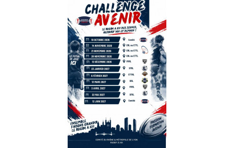🏉⭐Challenge Avenir - Ecoles de Rugby - Saison 2026-2027
